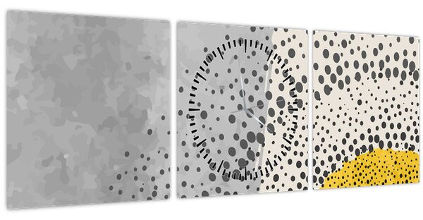 Kép - N⁰3 strand absztrakt festménye (órával) (90x30 cm)