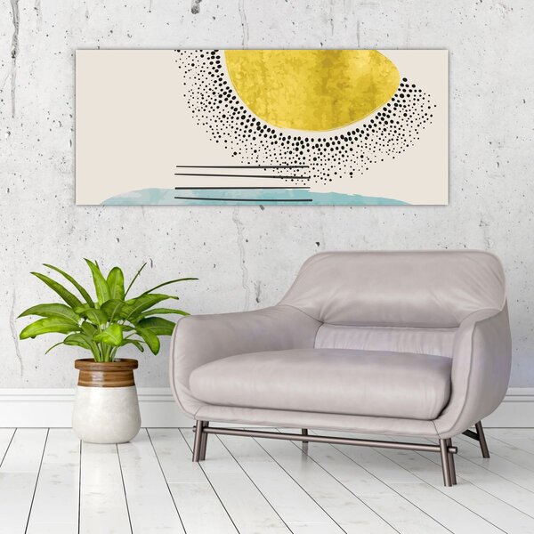 Kép - Absztrakt festmény a strandról N⁰2 (120x50 cm)