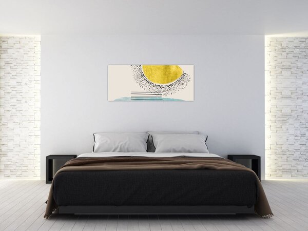 Kép - Absztrakt festmény a strandról N⁰2 (120x50 cm)