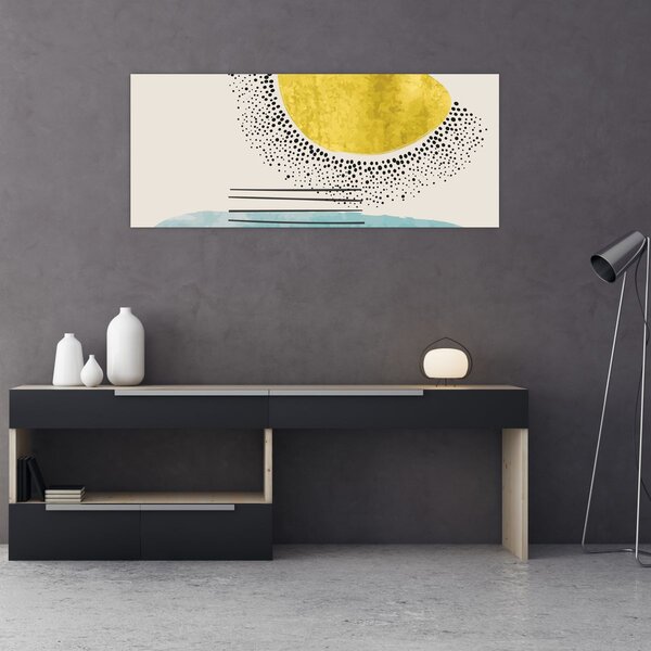 Kép - Absztrakt festmény a strandról N⁰2 (120x50 cm)