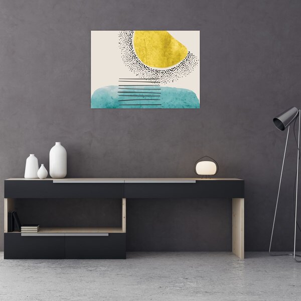Kép - Absztrakt festmény a strandról N⁰2 (70x50 cm)