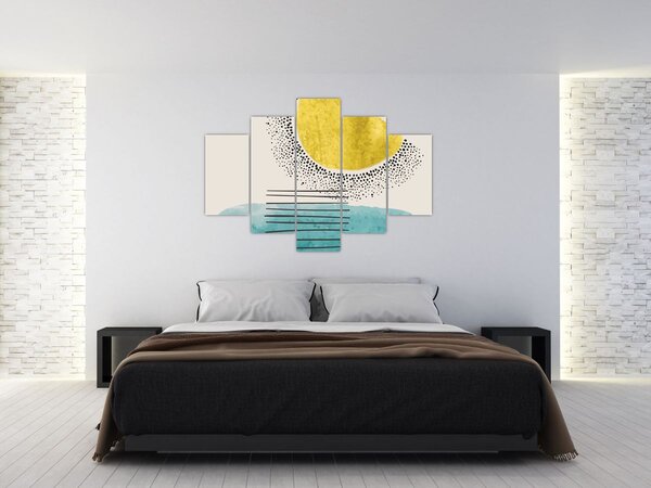 Kép - Absztrakt festmény a strandról N⁰2 (150x105 cm)
