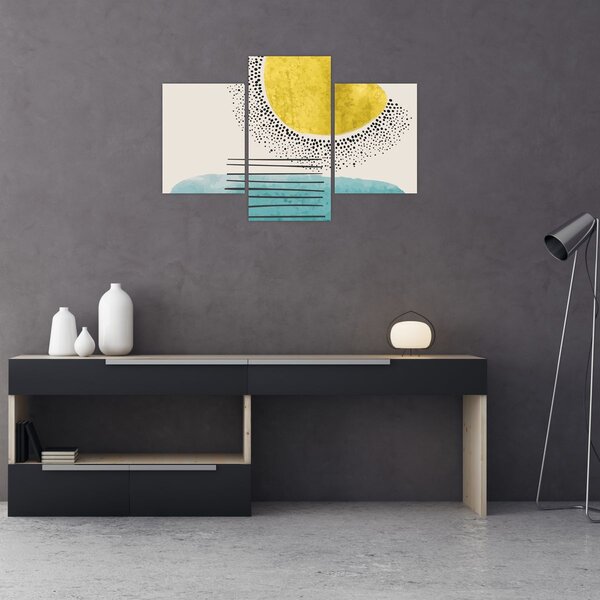 Kép - Absztrakt festmény a strandról N⁰2 (90x60 cm)