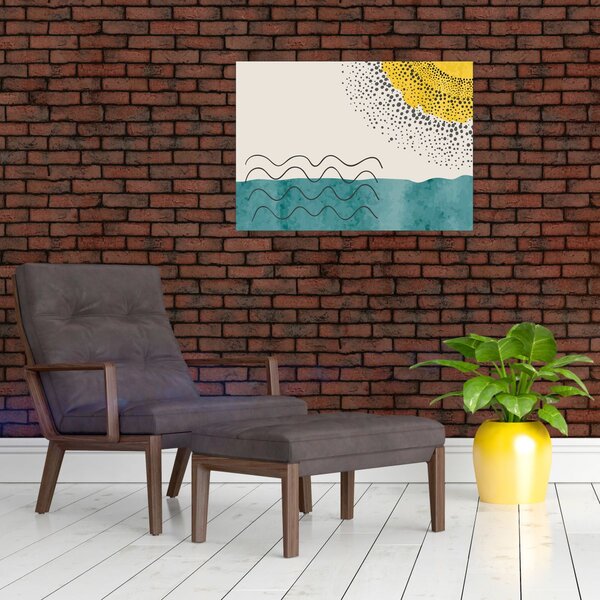 Kép - Absztrakt festmény a strandról N⁰1 (70x50 cm)