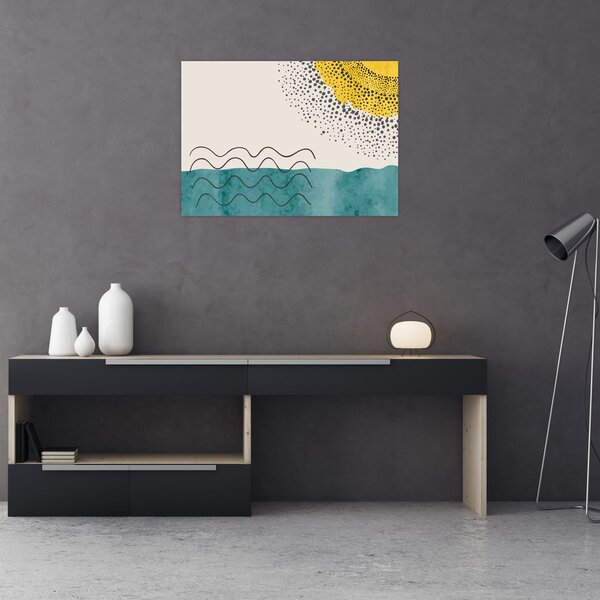 Kép - Absztrakt festmény a strandról N⁰1 (70x50 cm)