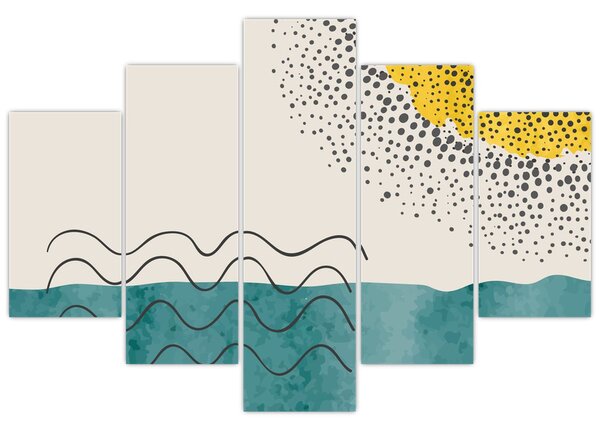 Kép - Absztrakt festmény a strandról N⁰1 (150x105 cm)