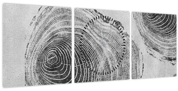 Kép - Fa motívum (órával) (90x30 cm)