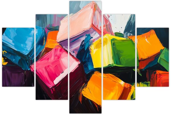 Kép - Színes kockák (150x105 cm)
