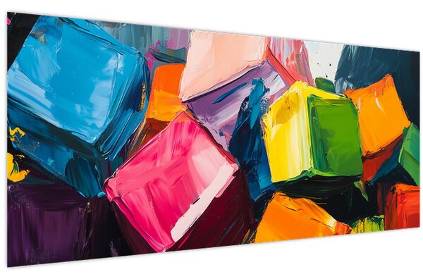 Kép - Színes kockák (120x50 cm)