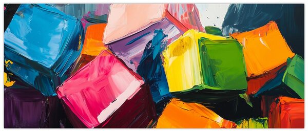 Kép - Színes kockák (120x50 cm)