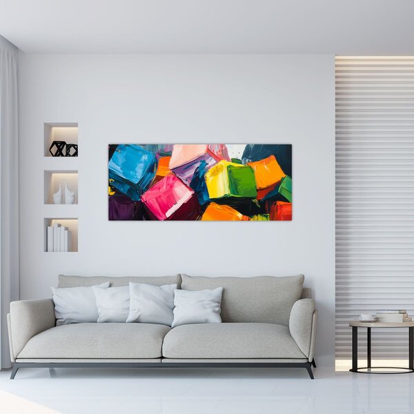 Kép - Színes kockák (120x50 cm)