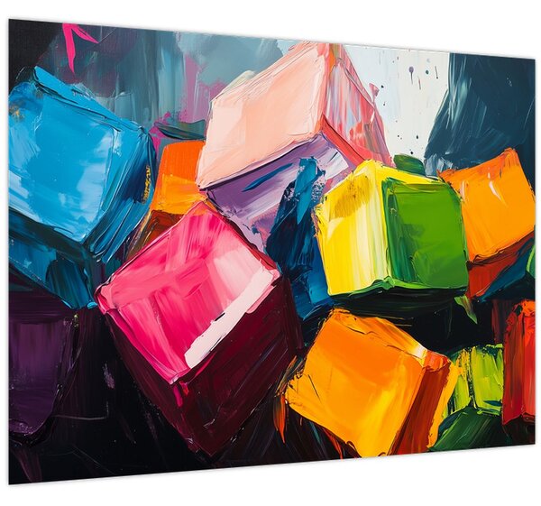 Kép - Színes kockák (70x50 cm)