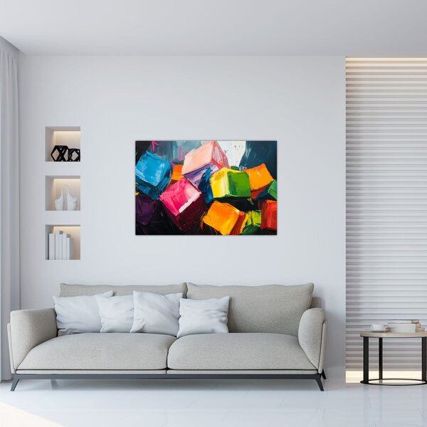 Kép - Színes kockák (90x60 cm)