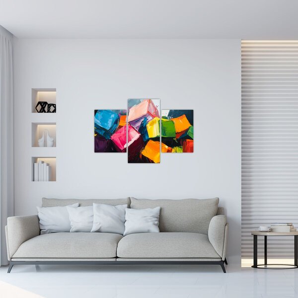 Kép - Színes kockák (90x60 cm)