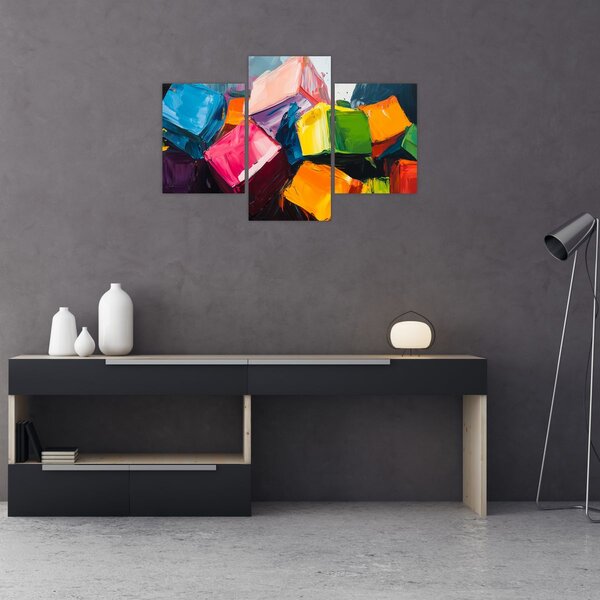 Kép - Színes kockák (90x60 cm)