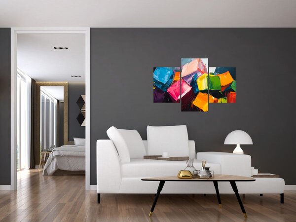 Kép - Színes kockák (90x60 cm)