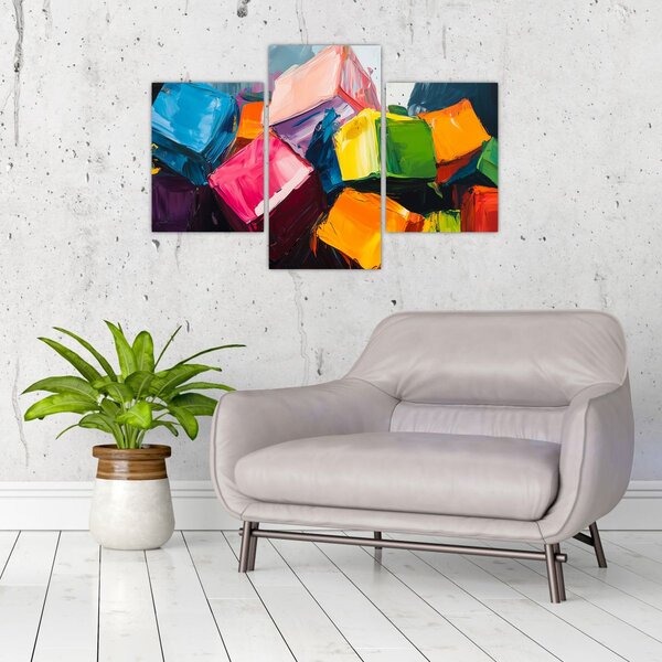 Kép - Színes kockák (90x60 cm)