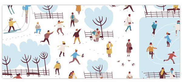 Kép - Boldog telet (120x50 cm)