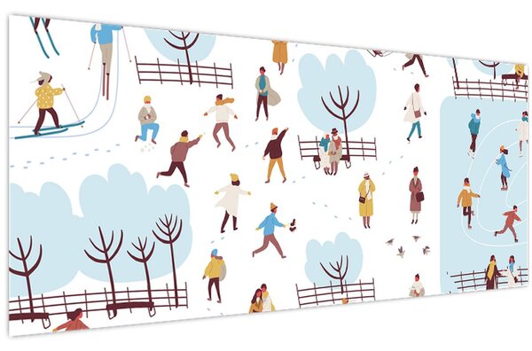 Kép - Boldog telet (120x50 cm)