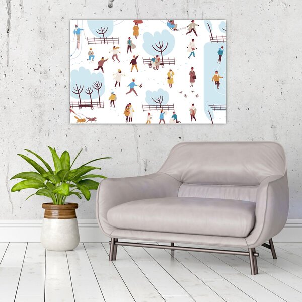 Kép - Boldog telet (90x60 cm)