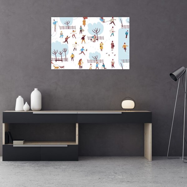 Kép - Boldog telet (90x60 cm)