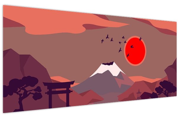 Kép - Fuji hegység (120x50 cm)