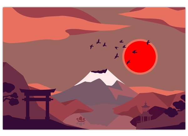 Kép - Fuji hegység (90x60 cm)