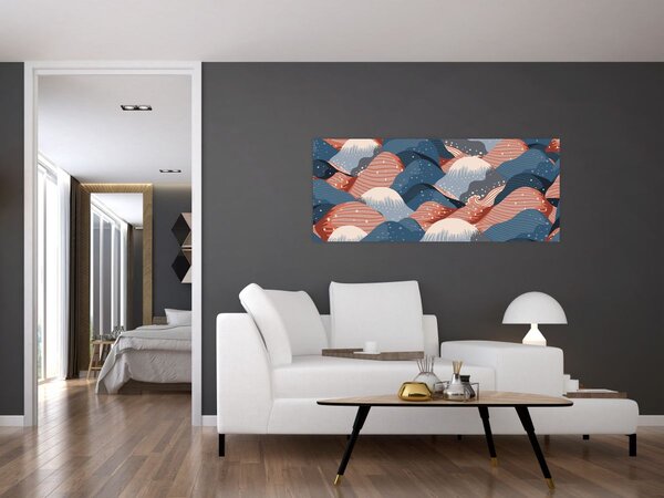 Kép - Japán hullámok (120x50 cm)