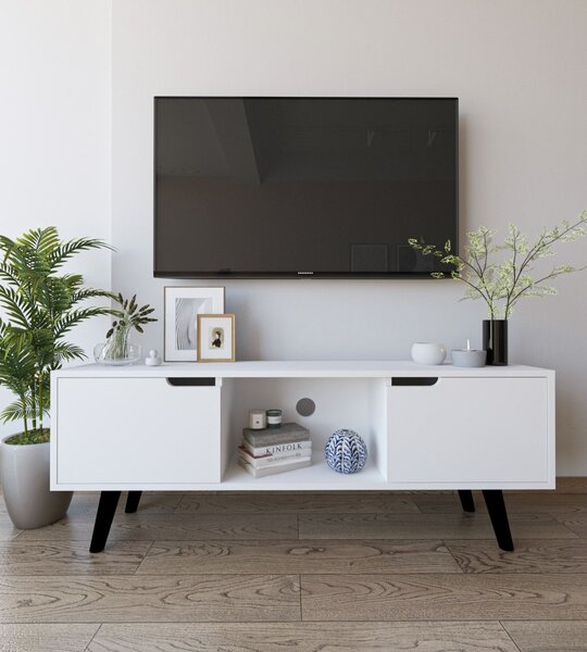Siena TV-állvány, fehér, 139,7 cm