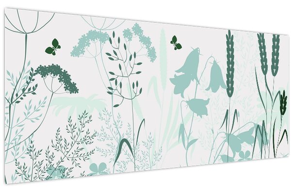 Kép - rét vektor (120x50 cm)