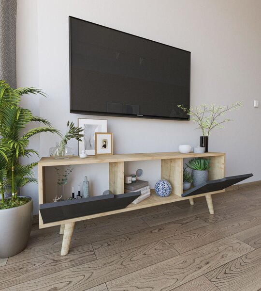 Siena TV-állvány, zafír tölgy-antracit, 139,7 cm