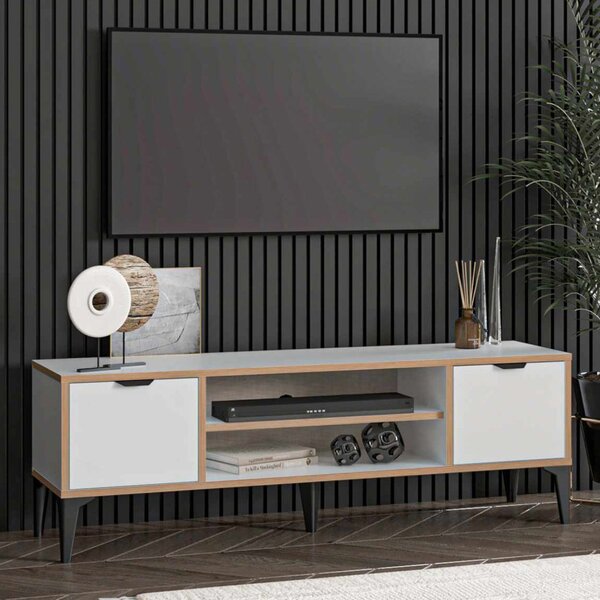 Arden TV-állvány, fehér, 140 cm