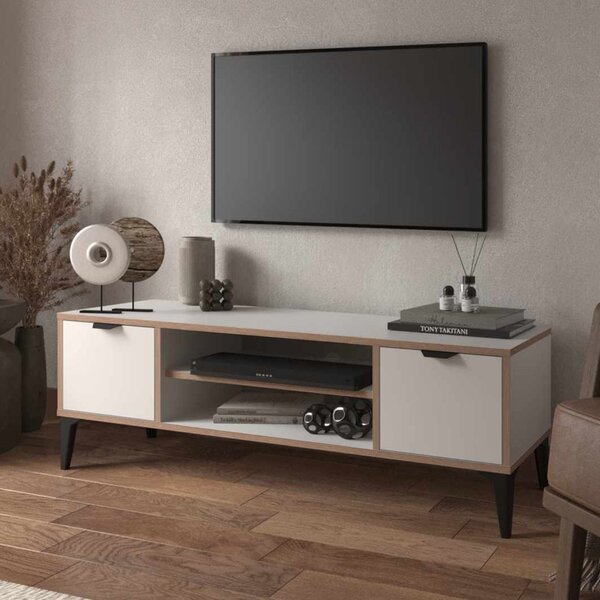 Arden TV-állvány, fehér, 140 cm