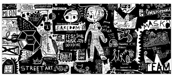 Kép - Graffiti (120x50 cm)