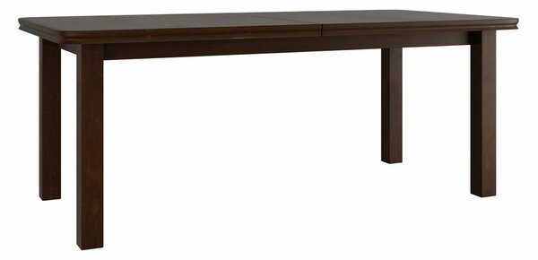 Asztal Victorville 108, Sötét barna, 76x100x200cm, Hosszabbíthatóság, Természetes fa furnér, Váz anyaga, Részben összeszerelt, Bükkfa