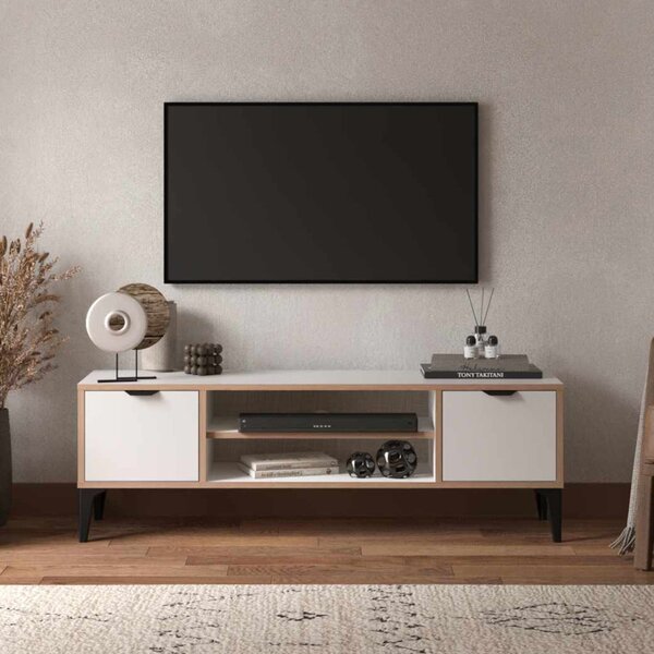 Arden TV-állvány, fehér, 140 cm