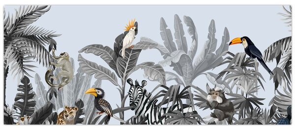 Kép - Illusztrált dzsungel (120x50 cm)