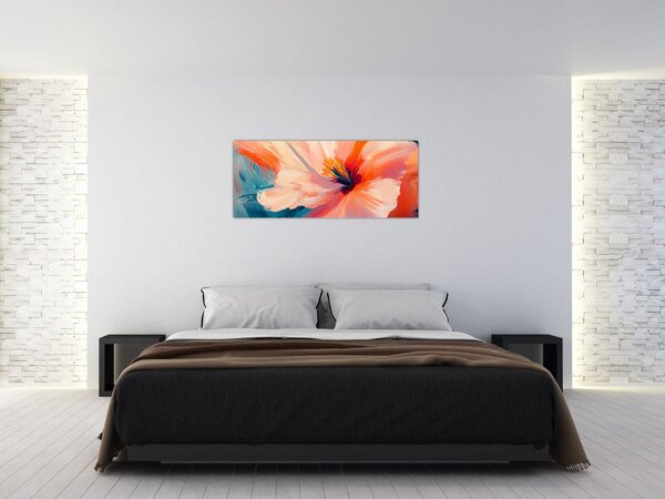 Kép - Festett virág (120x50 cm)