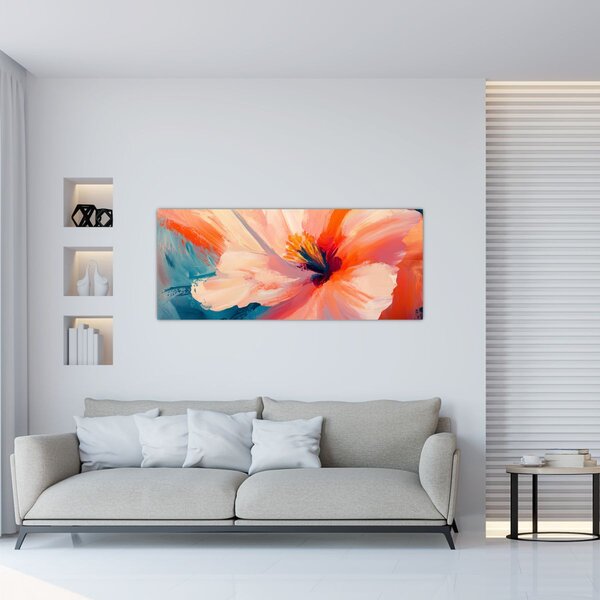 Kép - Festett virág (120x50 cm)