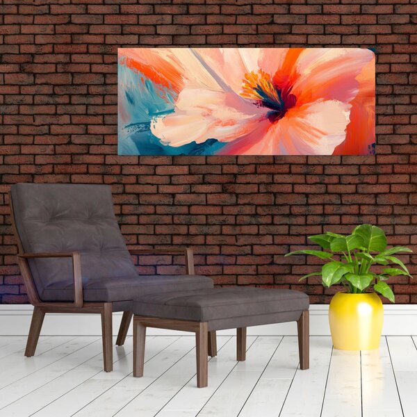 Kép - Festett virág (120x50 cm)
