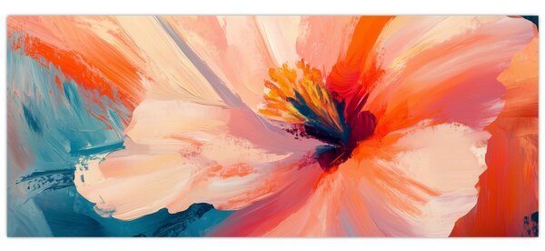 Kép - Festett virág (120x50 cm)