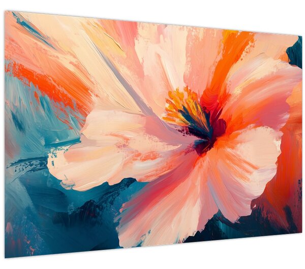 Kép - Festett virág (90x60 cm)
