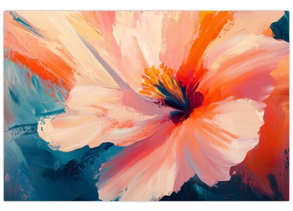 Kép - Festett virág (90x60 cm)