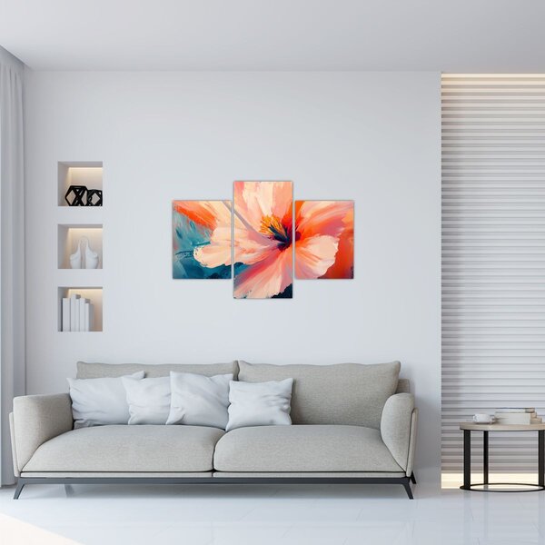 Kép - Festett virág (90x60 cm)