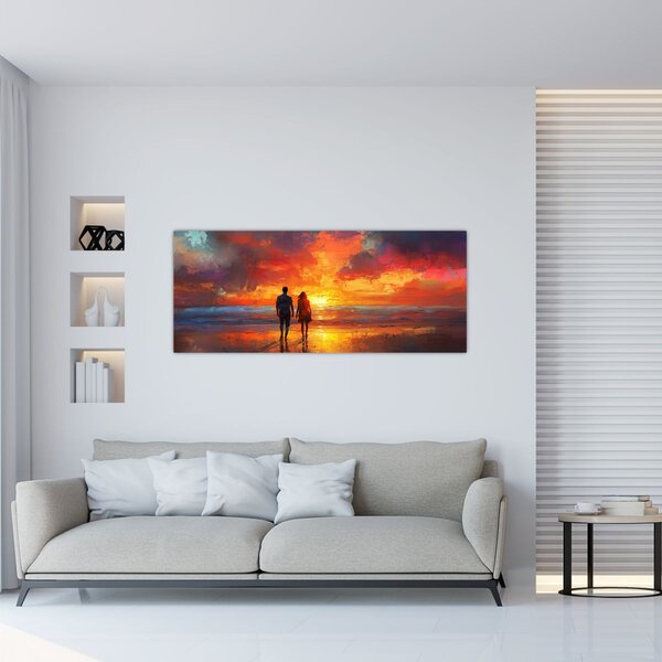 Kép - Séta a tengerparton (120x50 cm)
