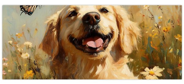 Kép - Boldog kutyus (120x50 cm)