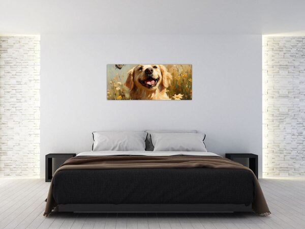 Kép - Boldog kutyus (120x50 cm)