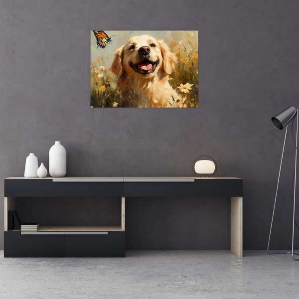 Kép - Boldog kutyus (70x50 cm)
