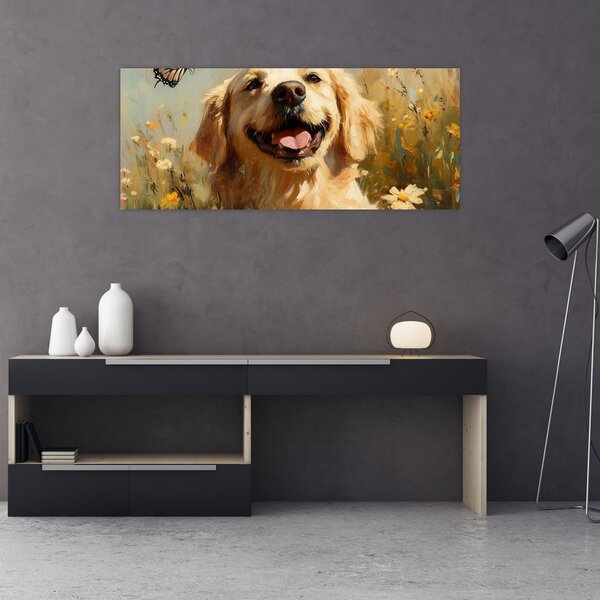 Kép - Boldog kutyus (120x50 cm)