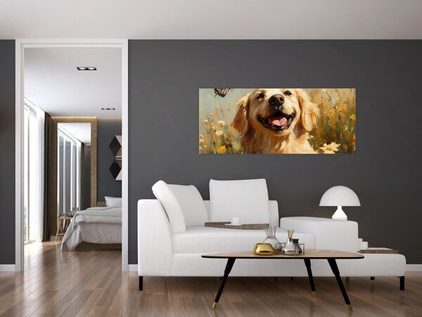 Kép - Boldog kutyus (120x50 cm)